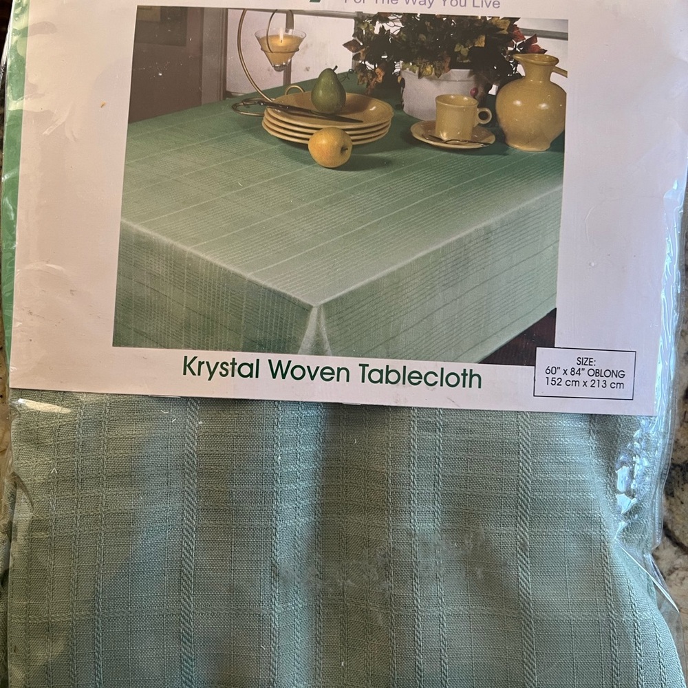 Woven Tablecloth - Sage Green